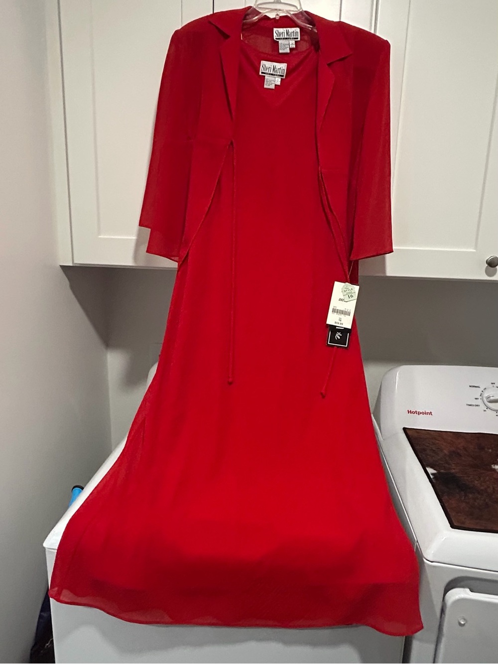 Vintage Sheri Martin Red Two-Piece Dress & Jacket
